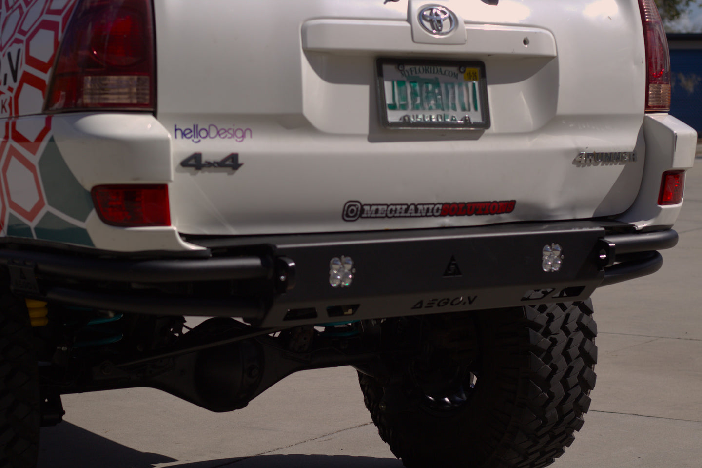 AEGON heavy-duty 3/16 inch steel rear bumper for 4th Gen Toyota 4Runner.