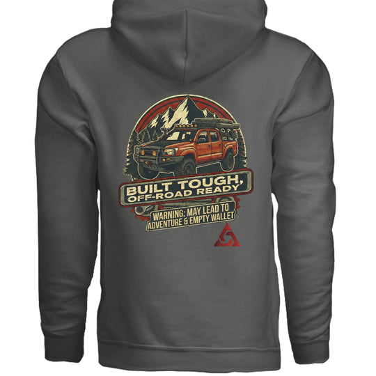 AEGON Warning Label Overlanding Hoodie - CHARCOAL - BACK