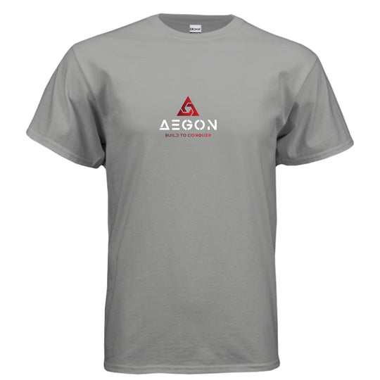 AEGON Warning Label T shirt - GRAVEL - FRONT