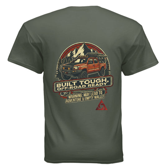 AEGON Warning Label T shirt - MILITARY GREEN - BACK