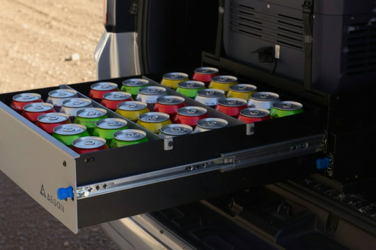 AEGON Sliding Fridge Drawer & Workstation Detail - Fridge Detail