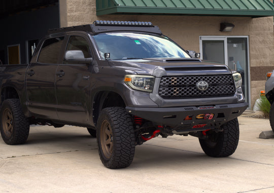 Toyota Tundra - Aegon Roof Rack - Non-Drill - 2nd Gen - 2007–2021 - CrewMax front view