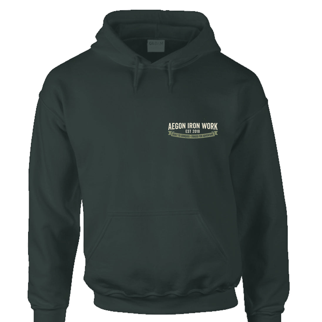 Vintage SUV Overlanding Hoodie - FOREST GREEN - FRONT