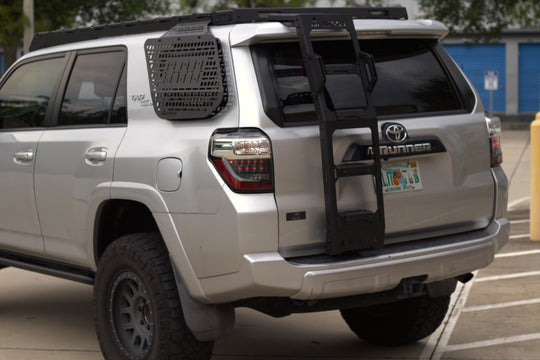 AEGON 4Runner hatch ladder for overlanding and off-road adventures, made for easy roof gear access.