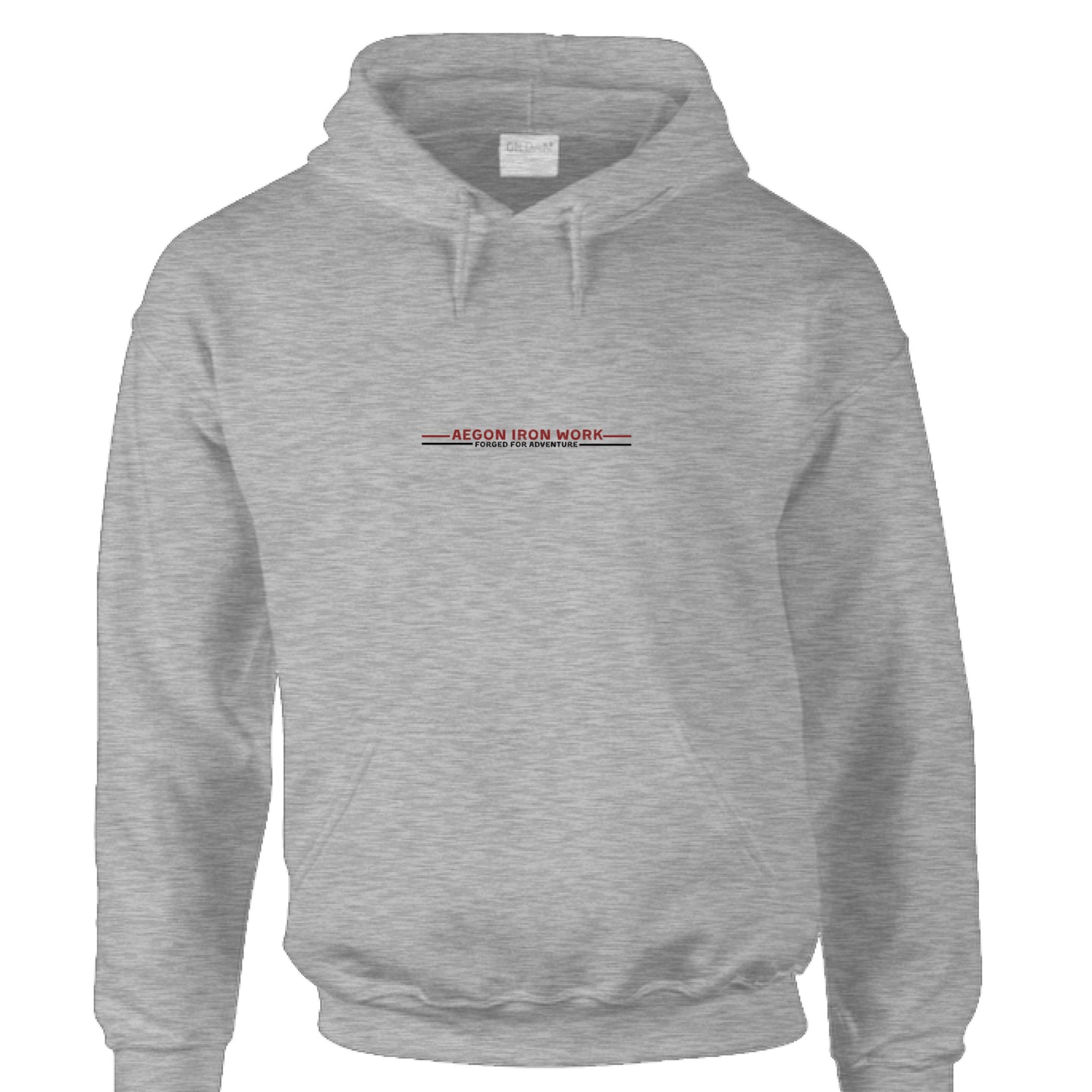 Detail of the moisture-wicking DryBlend fabric and double-needle stitching on the Anatomy of an Overland hoodie. - FRONT