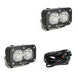 Pair of Baja Designs S2 Sport clear lens LED auxiliary light pods with mounting brackets