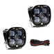 Baja Designs Squadron SAE clear lens LED fog light pod pair with included wiring harness