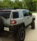 Complete FJ Cruiser roof rack kit including 2 side rails, 5 crossbars, and 2 wind deflectors for cargo management.