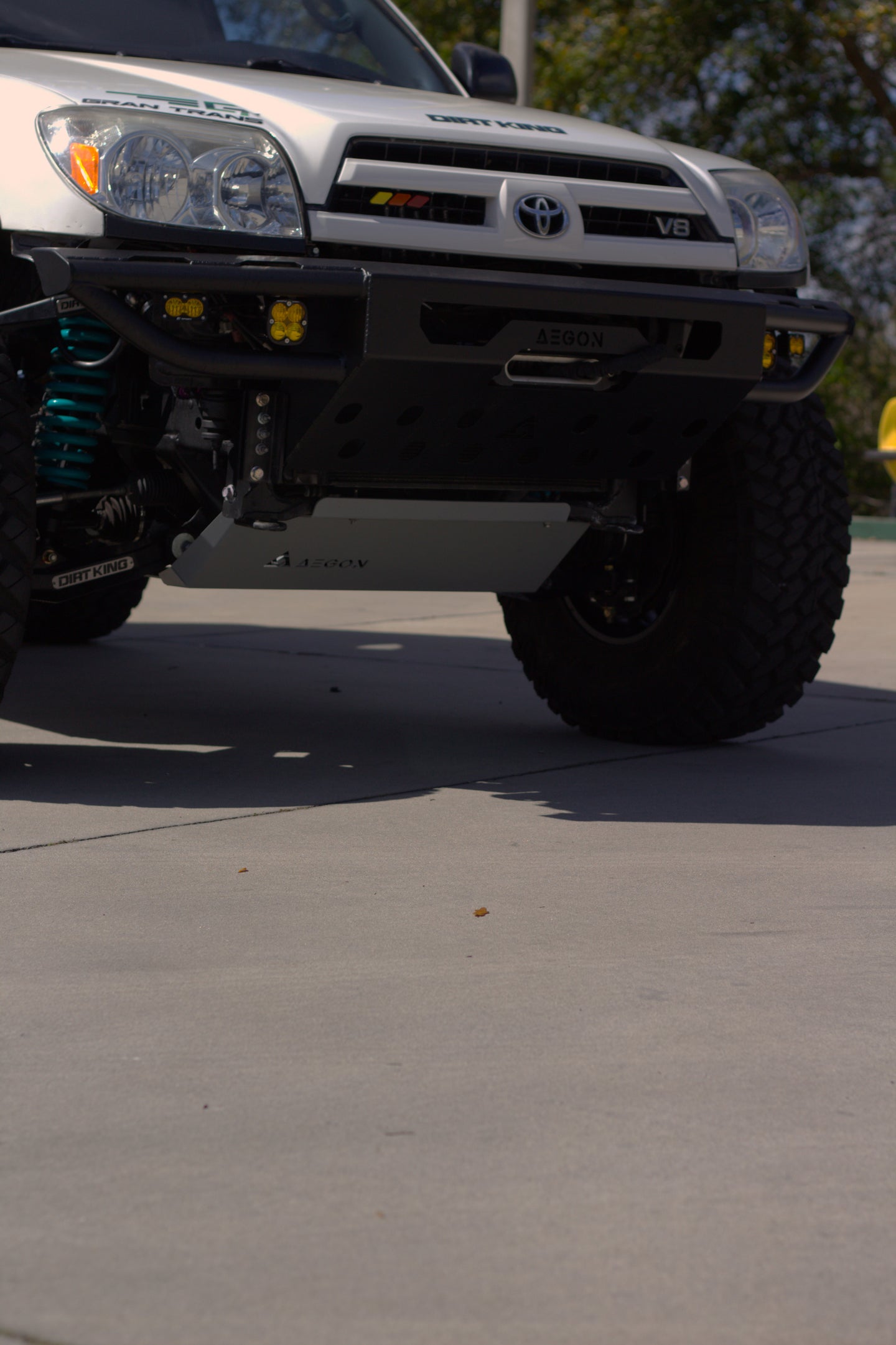Side profile of the sleek, low-profile front steel bumper for 2003-2009 4Runner.