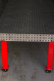 Industrial garage workbench made of 1/4 inch hot rolled P&O steel for metal and wood works.