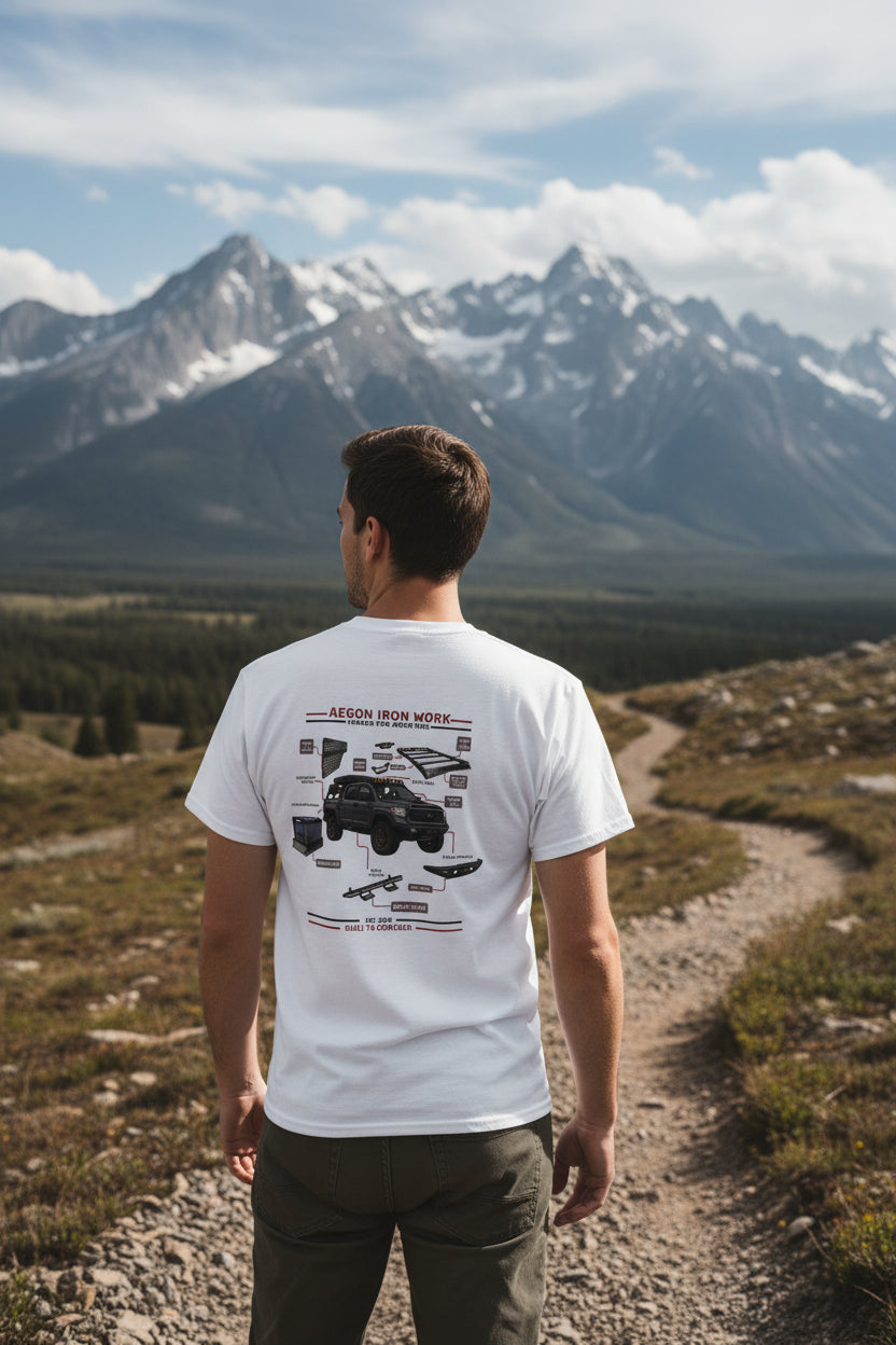 Tear-away label on the Aegon Ironwork shirt for an itch-free and comfortable experience. - WHITE - BACK