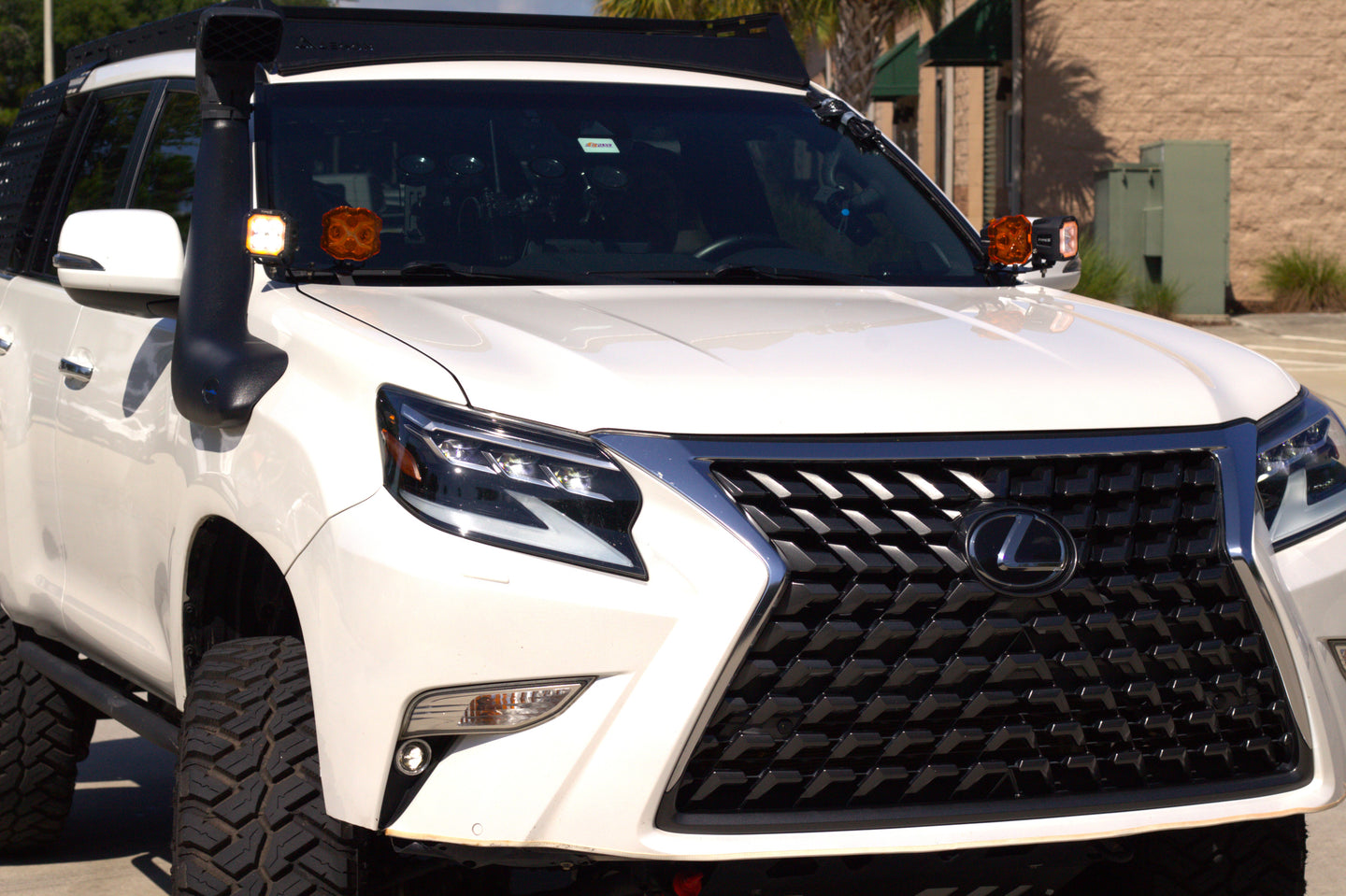 Heavy-duty black steel roof rack for Lexus GX 460 2nd Gen models from 2010 to 2023.
