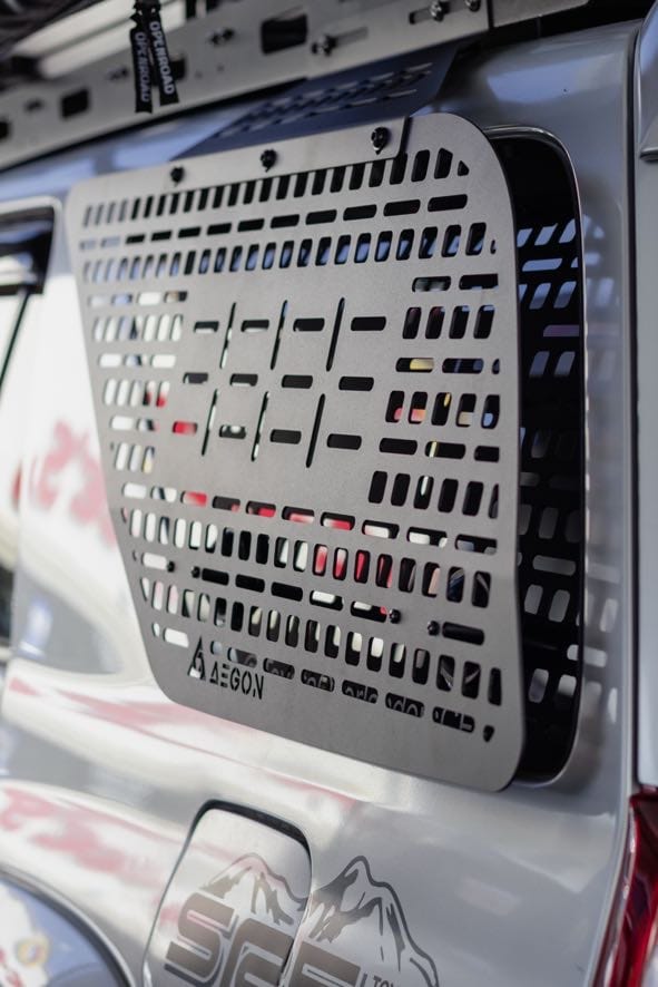 leek low-profile Molle storage panel for Toyota 4Runner that maintains rear visibility while maximizing cargo space.
