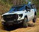 Premium American-made aluminum roof rack for GMC Sierra 1500 with a durable black powder coat finish and lifetime warranty.