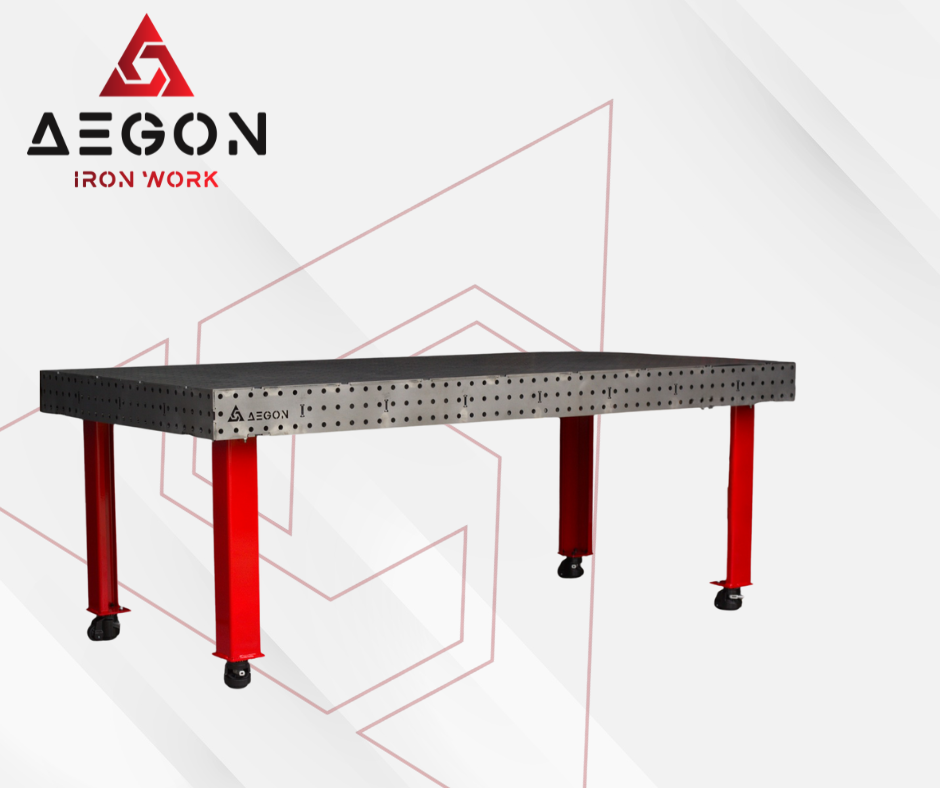 Modular welding table compatible with standard clamping tools for unlimited fabrication possibilities.