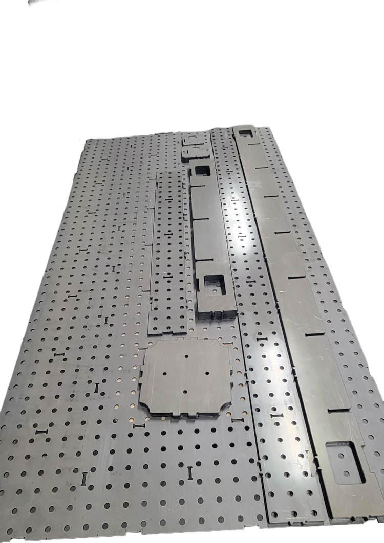 High precision welding table with a flatness coefficient of +-0.05 inches for quality assembly.