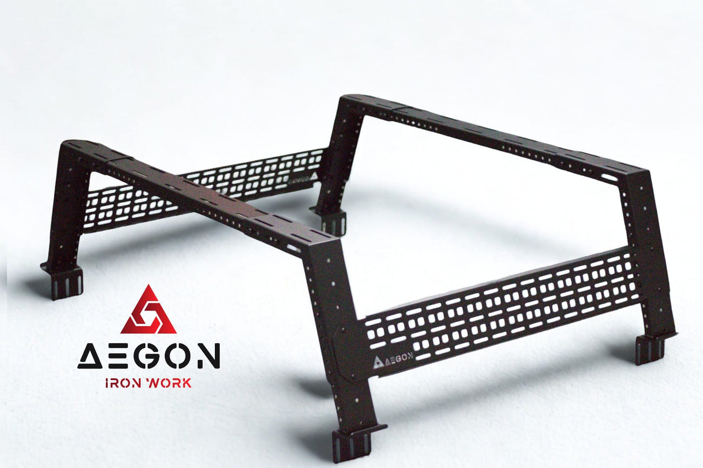 Heavy-duty steel bed rack for rooftop tents with 900 lbs static load and 600 lbs dynamic capacity.