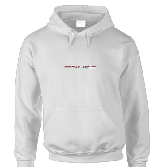 Anatomy of an Overland 9oz fleece hoodie - FRONT