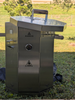 Rust-proof and heat-resistant stainless steel vertical smoker built to withstand high heat and open flame cooking.
