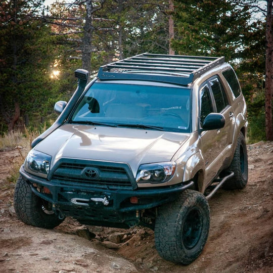 AEGON full-length aluminum roof rack for Toyota 4Runner 4th Gen 2003-2009 in black powder coat.