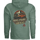 AEGON Warning Label Overlanding Hoodie - Heather Sport Dark Green - BACK